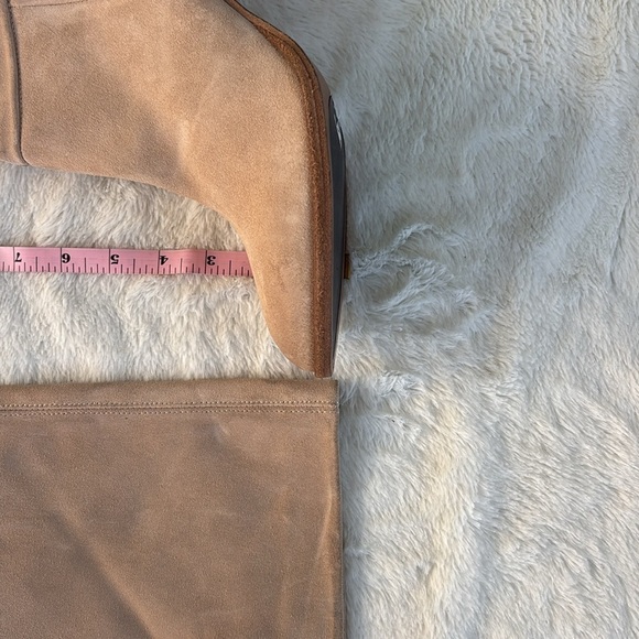 EUC Free People Tan Dakota Over the Knee Boots Suede EU 41 Beige Neutral Western - Picture 9 of 13